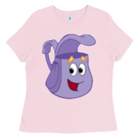 Bubblegum Pink dora the backpack   1 Ladies Tee - Craftify