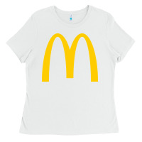 White mcd onald's golden arches Ladies Tee - Craftify