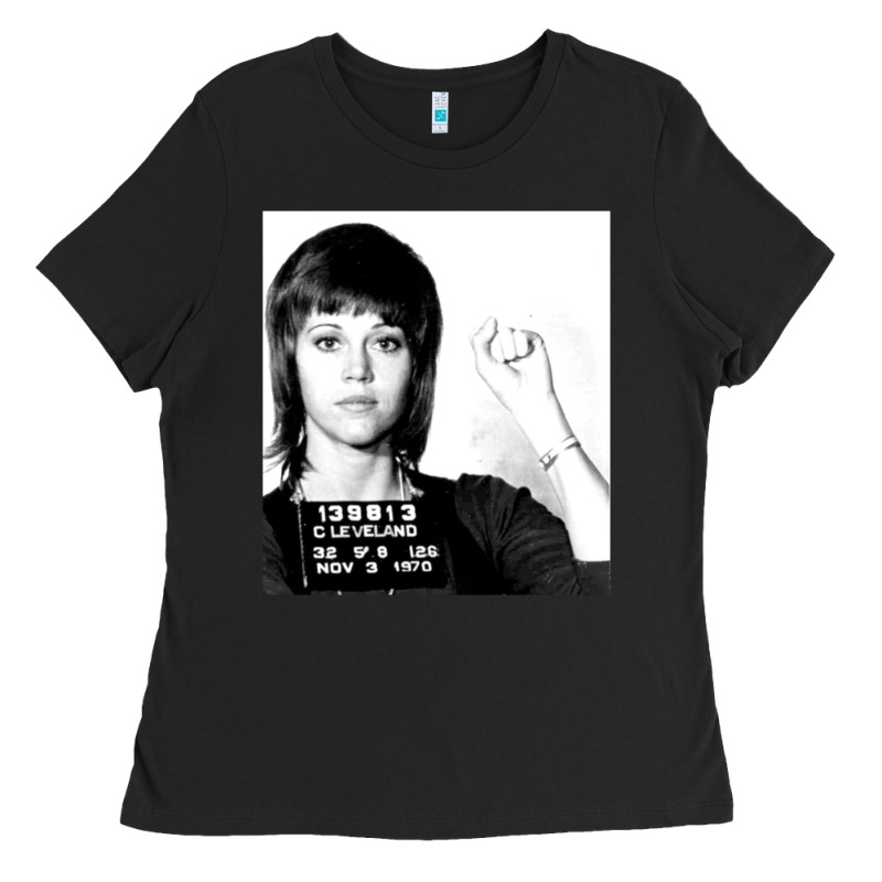 Jane Fonda Mugshot Gift Ladies Tee by Craftify | Teevron