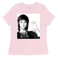 Bubblegum Pink Jane Fonda Mugshot GIFT Ladies Tee - Craftify