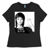 Black Jane Fonda Mugshot GIFT Ladies Tee - Craftify