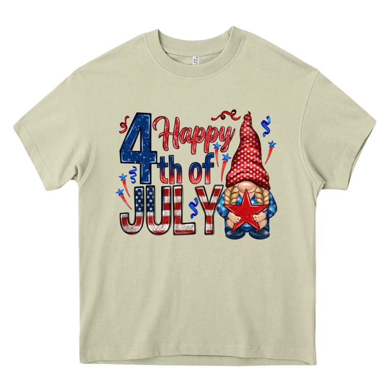 Happy 4th Of July With Gnome Heavy Core Tee by HowdyJamesFarm | Teevron