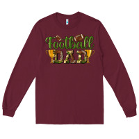 Burgundy football dad Long Sleeve Tee - BundleAndBundleShop
