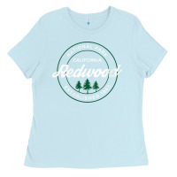 Baby Blue womens redwood national park california gifts souvenir ca v neck t shi Ladies Tee - Craftify