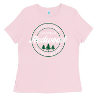 Bubblegum Pink womens redwood national park california gifts souvenir ca v neck t shi Ladies Tee - Craftify
