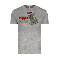 Cloud Rock merry and bright french bulldog Vintage Tee - RanaPortraitStore