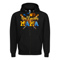 Black ballpark mama Zipper Hoodie - AdoDesignShop