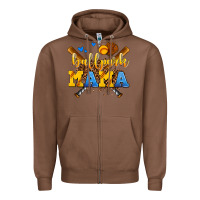 Chestnut ballpark mama Zipper Hoodie - AdoDesignShop