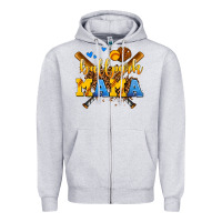 Heather Grey ballpark mama Zipper Hoodie - AdoDesignShop