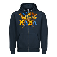 Navy ballpark mama Zipper Hoodie - AdoDesignShop