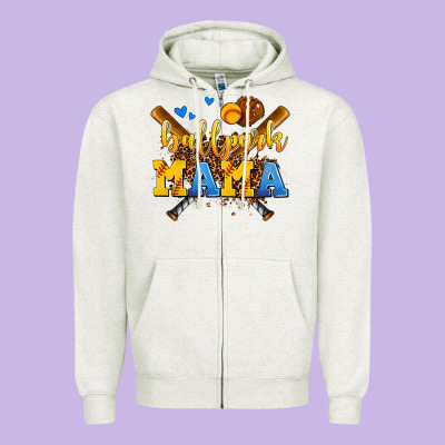 Ballpark Mama Zipper Hoodie Designed By Adodesignshop