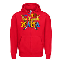 Red ballpark mama Zipper Hoodie - AdoDesignShop