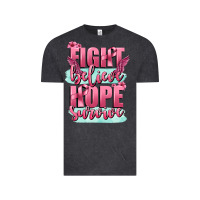 Vintage Black fight believe hope survive cancer awareness Vintage Tee - FaDigitalArtStudio