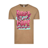 Vintage Coffee fight believe hope survive cancer awareness Vintage Tee - FaDigitalArtStudio