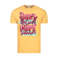 Vintage Mustard fight believe hope survive cancer awareness Vintage Tee - FaDigitalArtStudio
