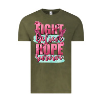 Vintage Olive fight believe hope survive cancer awareness Vintage Tee - FaDigitalArtStudio