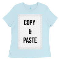 Baby Blue Copy Paste Ladies Tee - Craftify