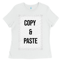 White Copy Paste Ladies Tee - Craftify