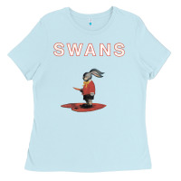 Baby Blue Swans Ladies Tee - Craftify