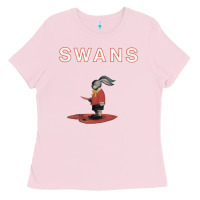 Bubblegum Pink Swans Ladies Tee - Craftify