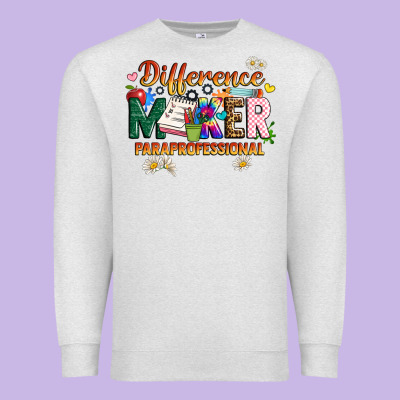 Difference Maker Paraprofessional Premium Sweatshirt Designed By Jahusdesignshop