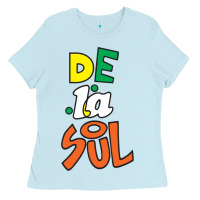 Baby Blue De La Soul Print Ladies Tee - Craftify