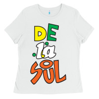 White De La Soul Print Ladies Tee - Craftify
