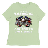 Matcha proud wife of an air force veteran military vet spouse gifts premium m Ladies Tee - Craftify