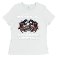 White proud wife of an air force veteran military vet spouse gifts premium m Ladies Tee - Craftify