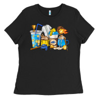 Black Softball coffee cups Ladies Tee - HowdyJamesFarm