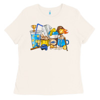 Bone Softball coffee cups Ladies Tee - HowdyJamesFarm