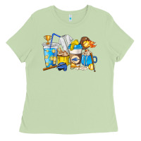 Matcha Softball coffee cups Ladies Tee - HowdyJamesFarm
