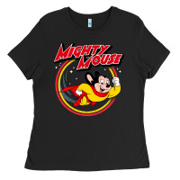 Black the mighty mouse Ladies Tee - InspiraDesign