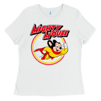White the mighty mouse Ladies Tee - InspiraDesign