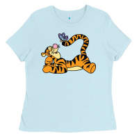 Baby Blue tigger Ladies Tee - InspiraDesign