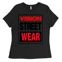 Black VISION STREET WEAR Ladies Tee - InspiraDesign