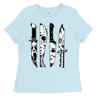 Baby Blue knives horror movie friday halloween horror goth evil t shirt Ladies Tee - InspiraDesign