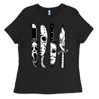 Knives Horror Movie Friday Halloween Horror Goth Evil T Shirt Ladies Tee | Teevron