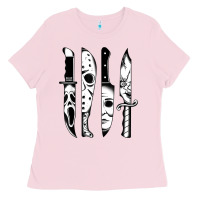 Bubblegum Pink knives horror movie friday halloween horror goth evil t shirt Ladies Tee - InspiraDesign