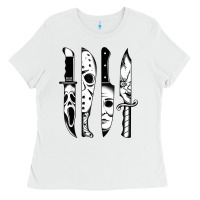 White knives horror movie friday halloween horror goth evil t shirt Ladies Tee - InspiraDesign