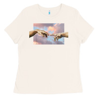 Bone creation of adam hands aesthetic t shirt Ladies Tee - InspiraDesign
