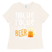 Bone Hocus Pocus I Need Beer To Focus Funny Halloween Witch 1 Ladies Tee - InspiraDesign