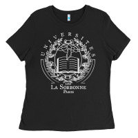 Black Universite Paris La Sorbonne Ladies Tee - InspiraDesign