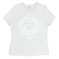 White Universite Paris La Sorbonne Ladies Tee - InspiraDesign