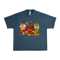 Midnight Navy Mexico Coffee Cups Urban Heavy Tee - FaDigitalArtStudio