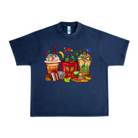 Navy Mexico Coffee Cups Urban Heavy Tee - FaDigitalArtStudio