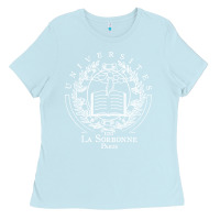 Baby Blue Universite Paris La Sorbonne Ladies Tee - InspiraDesign