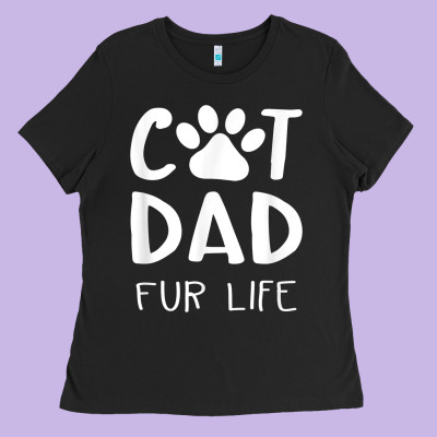 Funny Cat Dad Fathers Day Gift Shirt Fur Life Cat Tee Ladies Tee Designed By Inspiradesign