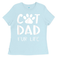 Baby Blue funny cat dad fathers day gift shirt fur life cat tee Ladies Tee - InspiraDesign