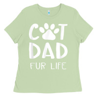 Matcha funny cat dad fathers day gift shirt fur life cat tee Ladies Tee - InspiraDesign